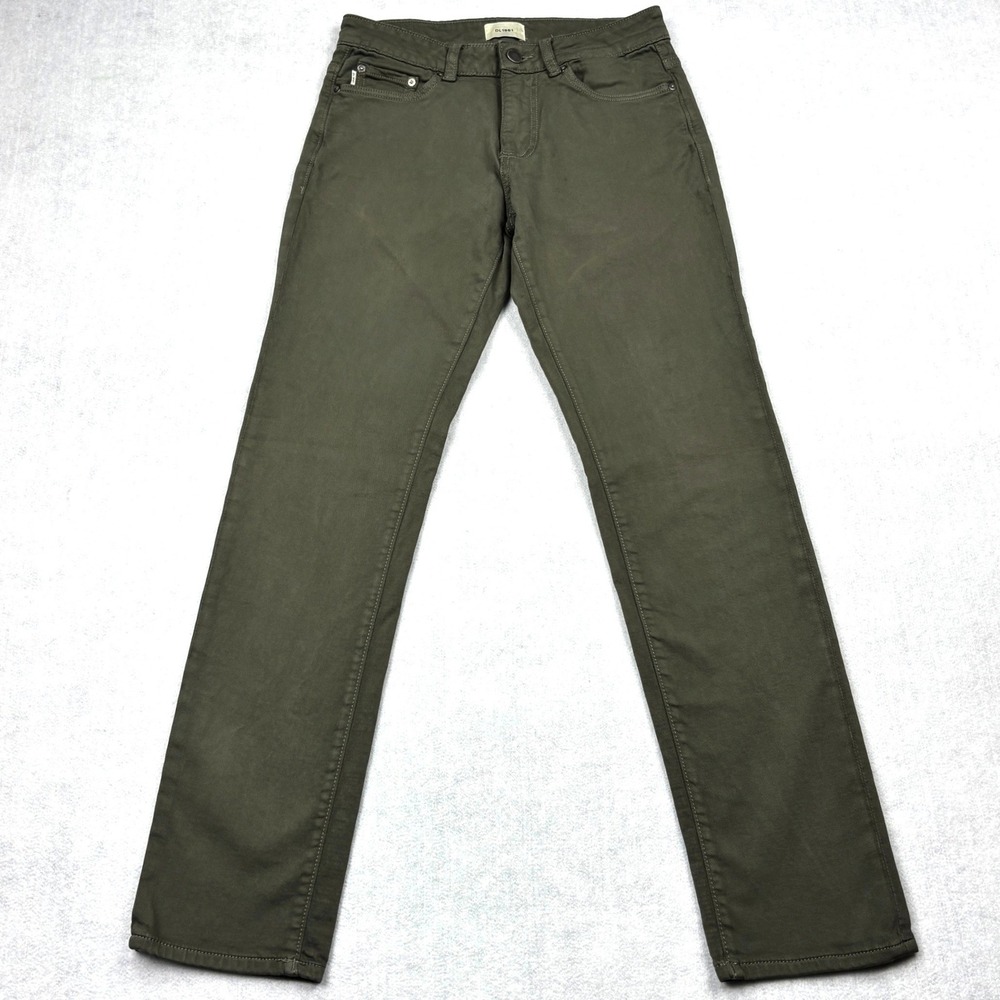 DL1961 Nick Slim Fit Stretch Pants Olive Valley Green Chino Denim Mens 29x32